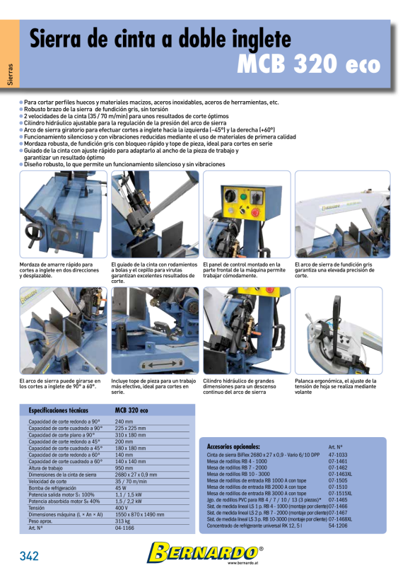 Bernardo Manuelle Metallkreissäge MCB 320 eco / 400 V 04-1166