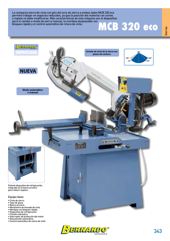 Bernardo Manuelle Metallkreissäge MCB 320 eco / 400 V 04-1166