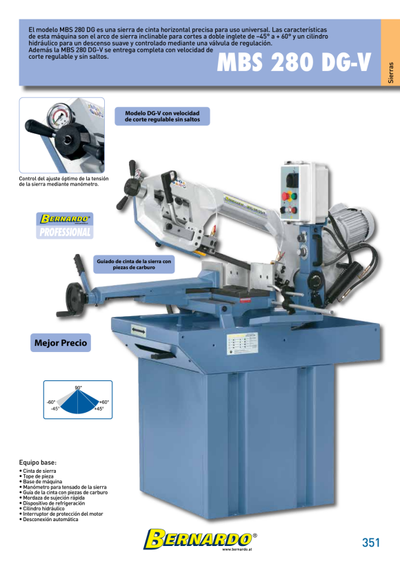 Bernardo Doppelgehrungsbandsäge MBS 280 DG-V / 400 V 04-1702