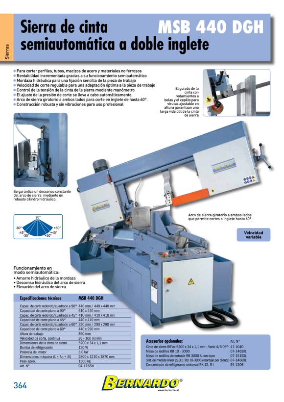 Bernardo Doppelgehrungsbandsäge MSB 440 DGH 04-1765XL