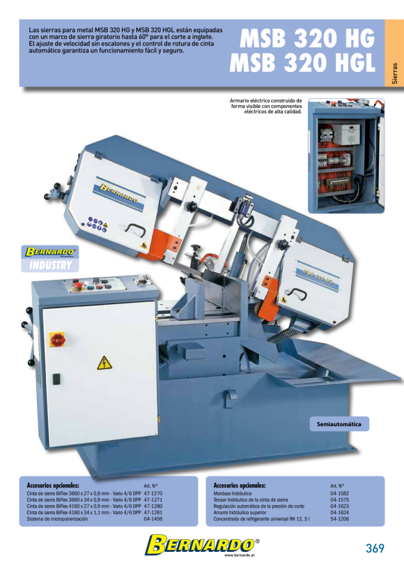 Bernardo Halbautomatische Bandsäge MSB 320 HGL 04-1320XL
