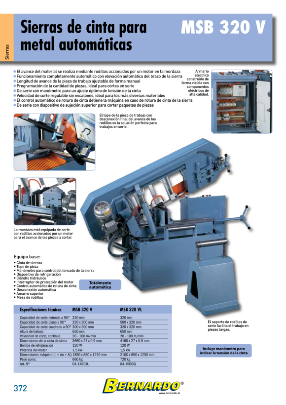 Bernardo Bandsägevollautomat MSB 320 V 04-1480XL
