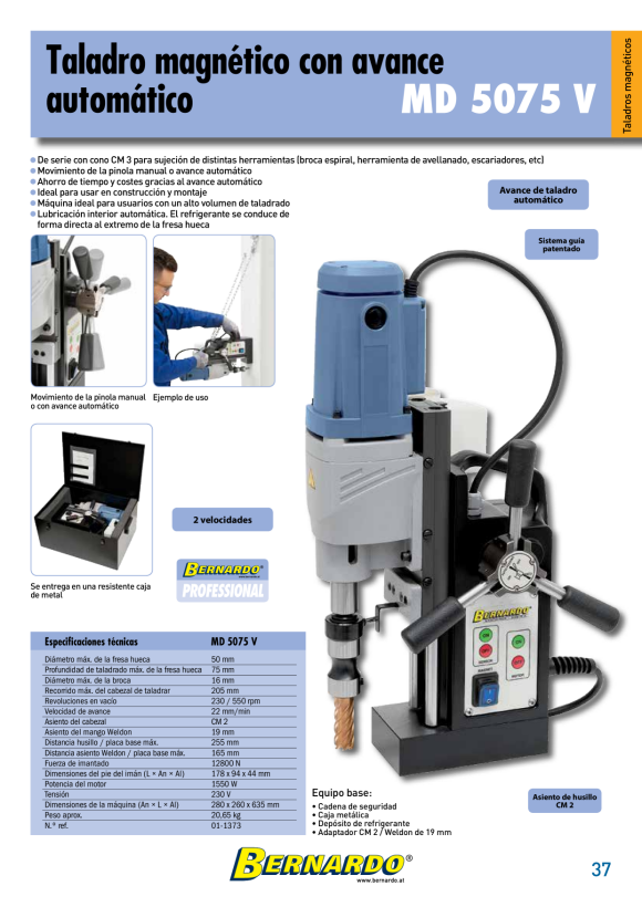 Bernardo Magnet-Kernbohrmaschine MD 5075 V 01-1373