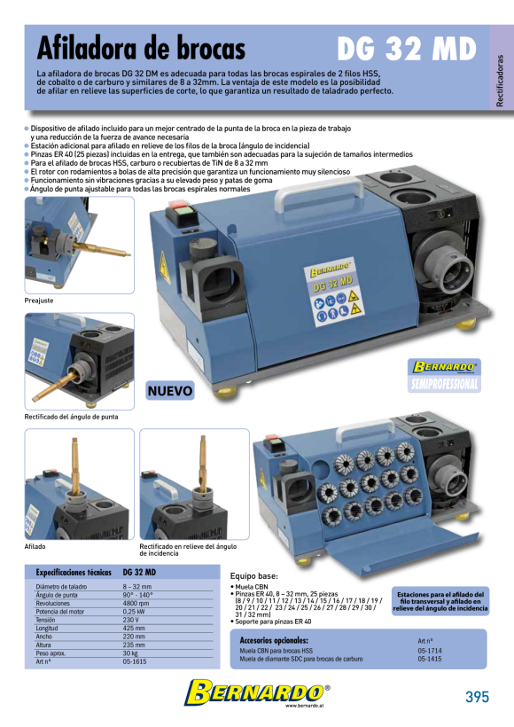 Bernardo Bohrerschleifmaschine Bohrerschleifmaschine DG 32 MD 05-1615