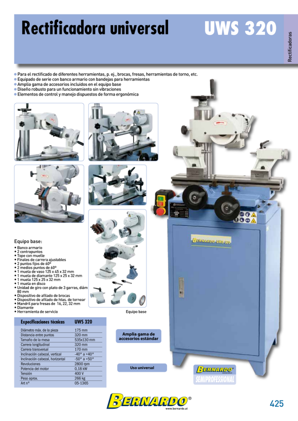 Bernardo Universal-Werkzeugschleifmaschine UWS 320 05-1365