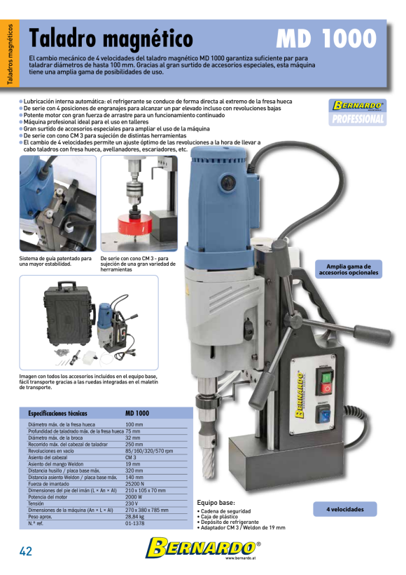 Bernardo Magnet-Kernbohrmaschine TPC 3000 01-1376
