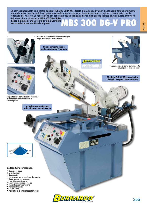Bernardo Doppelgehrungsbandsäge MBS 300 DG Pro / 400 V 04-1707