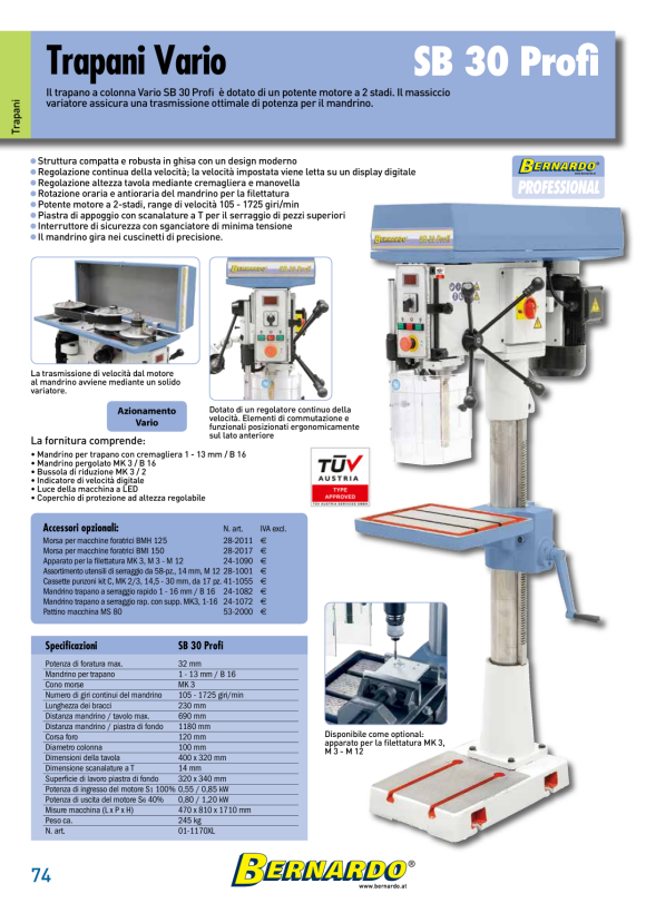 Bernardo Vorschubapparate Kantenmagazin BC 25 14-2017