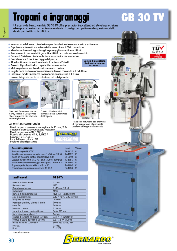 Bernardo Tischfräsmaschine mit Formattisch T 500 PF / 400 V 09-1252B