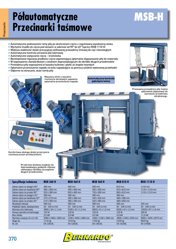 Bernardo Halbautomatische Bandsäge MSB 360 H 04-1361XL