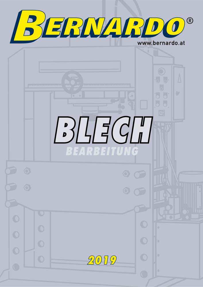 Bernardo Gesamtkatalog Blechbearbeitung NR.: 2592