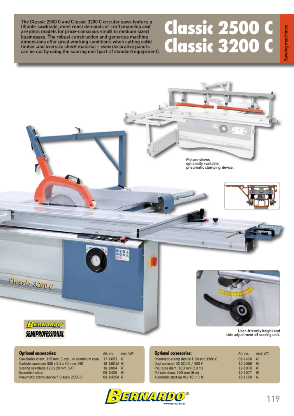Bernardo Pneumatik-Spannvorrichtung f. Classic 3200 09-1426