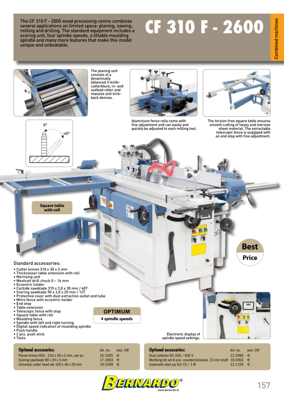 Bernardo Universal - Kombimaschine CF 310 F - 2600 08-1295