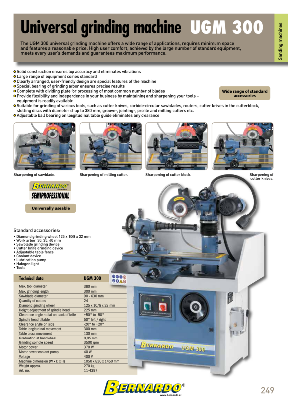 Bernardo Universal - Schärfmaschine UGM 300 11-4397