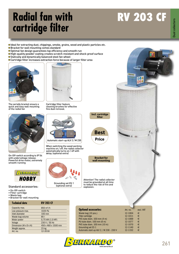 Bernardo RV 5500 Radialventilator 12-2018