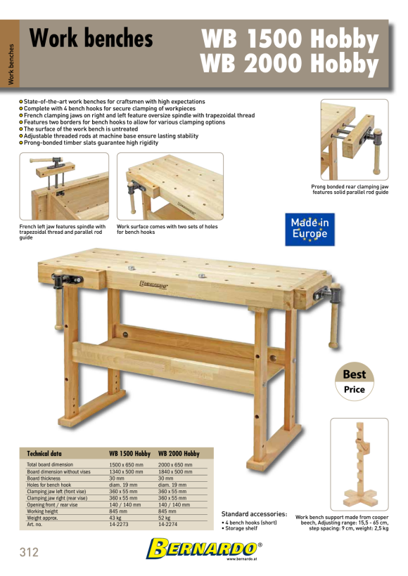 Bernardo Hobelbank WB 2000 Hobby 14-2274