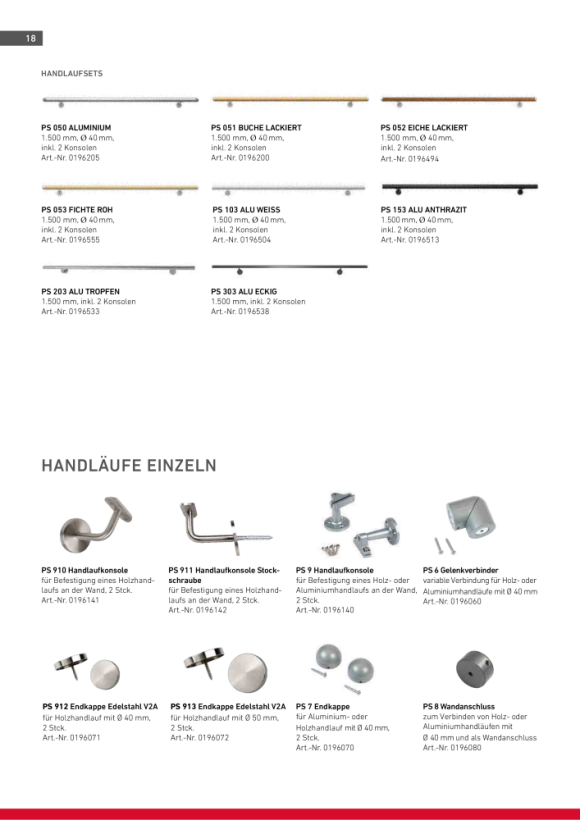DOLLE Prova PS 3 Handlauf , Buche, unbehandlt 0196031