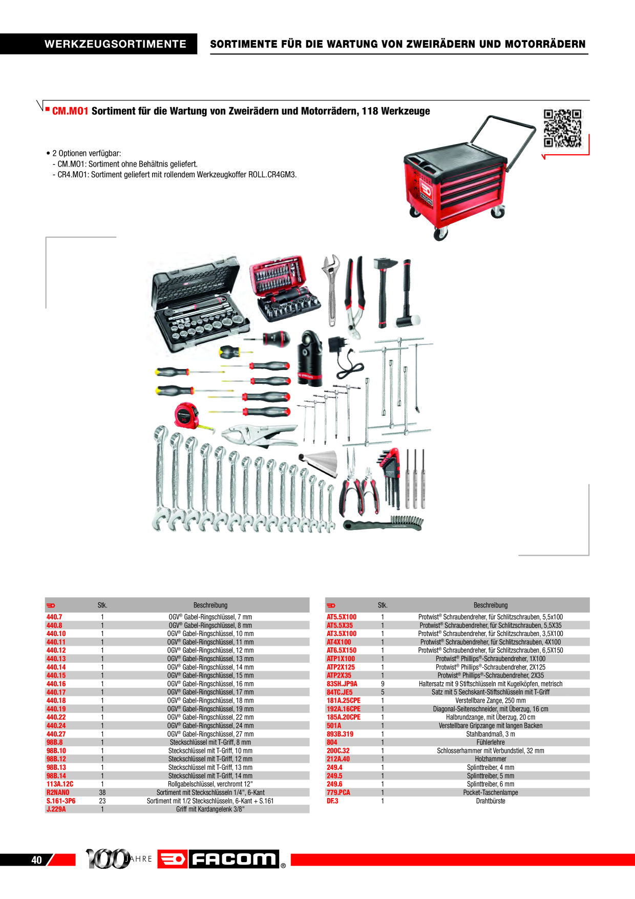 Set Motorrad Wartung 118tlg CR4.MO1 3662424087912 3662424087912