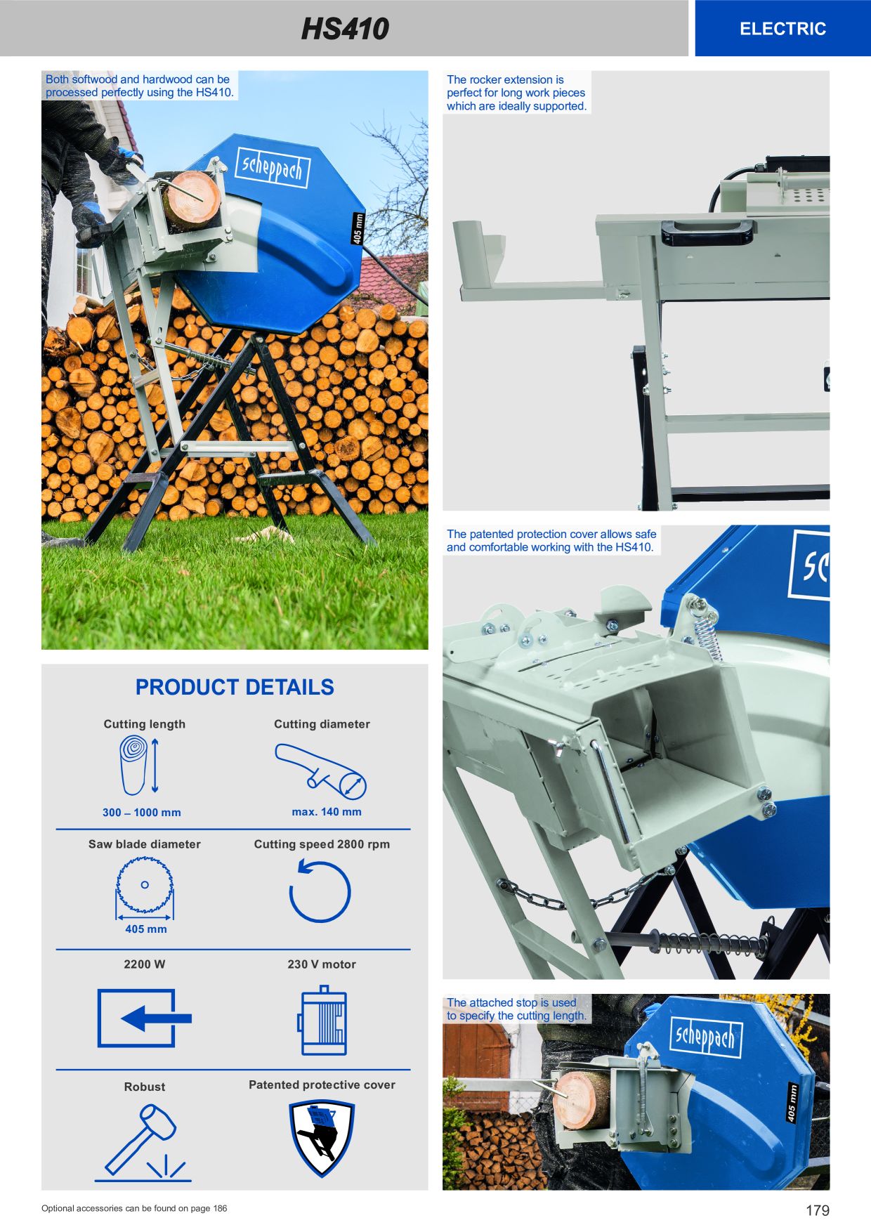 Scheppach Elektro-Wippkreissäge 230V, 2,2kW, 405 mm inkl. Längsanschlag 5905114901