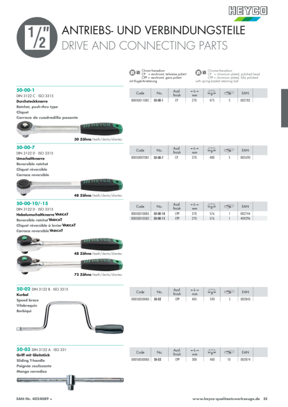 Heyco Ratchet, pushthru type, 1/2", 30 teeth 00050011082 4024089002782
