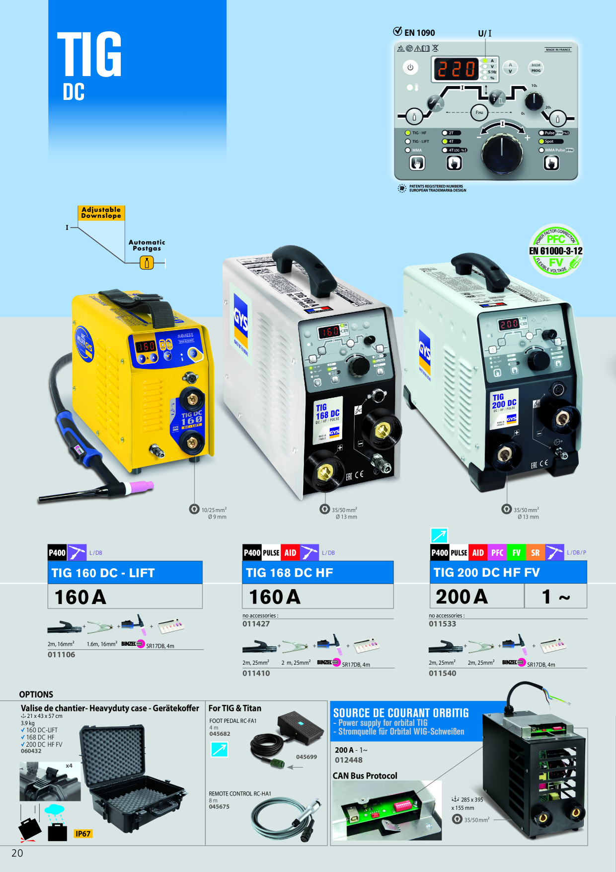 GYS Katalog Schweißtechnik Schweißgerät Schutzgasschweißen Seite 20