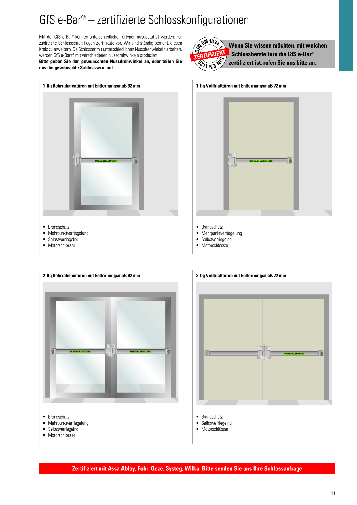GfS Katalog TürTechnik Sicherheitstüren Brandschutz Seite 11