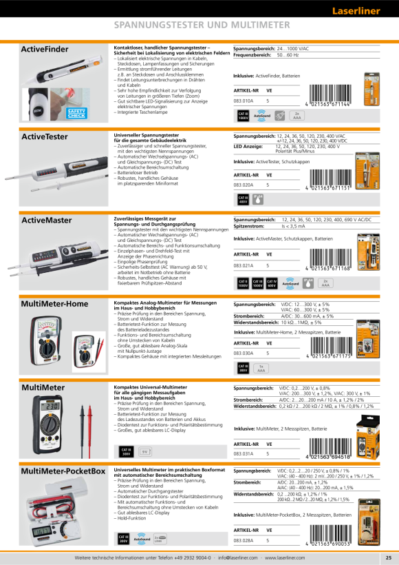 Laserliner MultiMeter Home 083.030A
