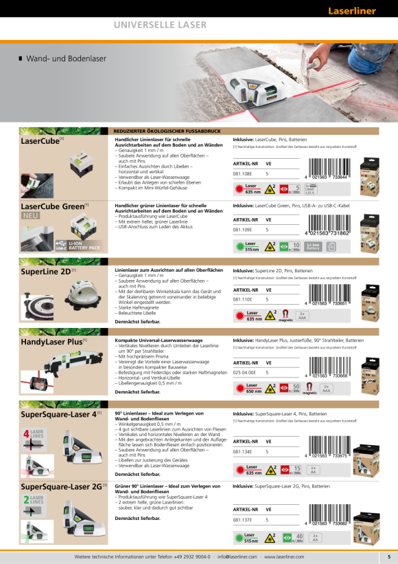 Laserliner SuperPlane-Laser 3G Pro 036.650L