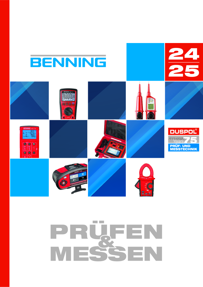 BENNING Hauptkatalog Prüf-, Mess- und Sicherheitsgeräte NR.: 438