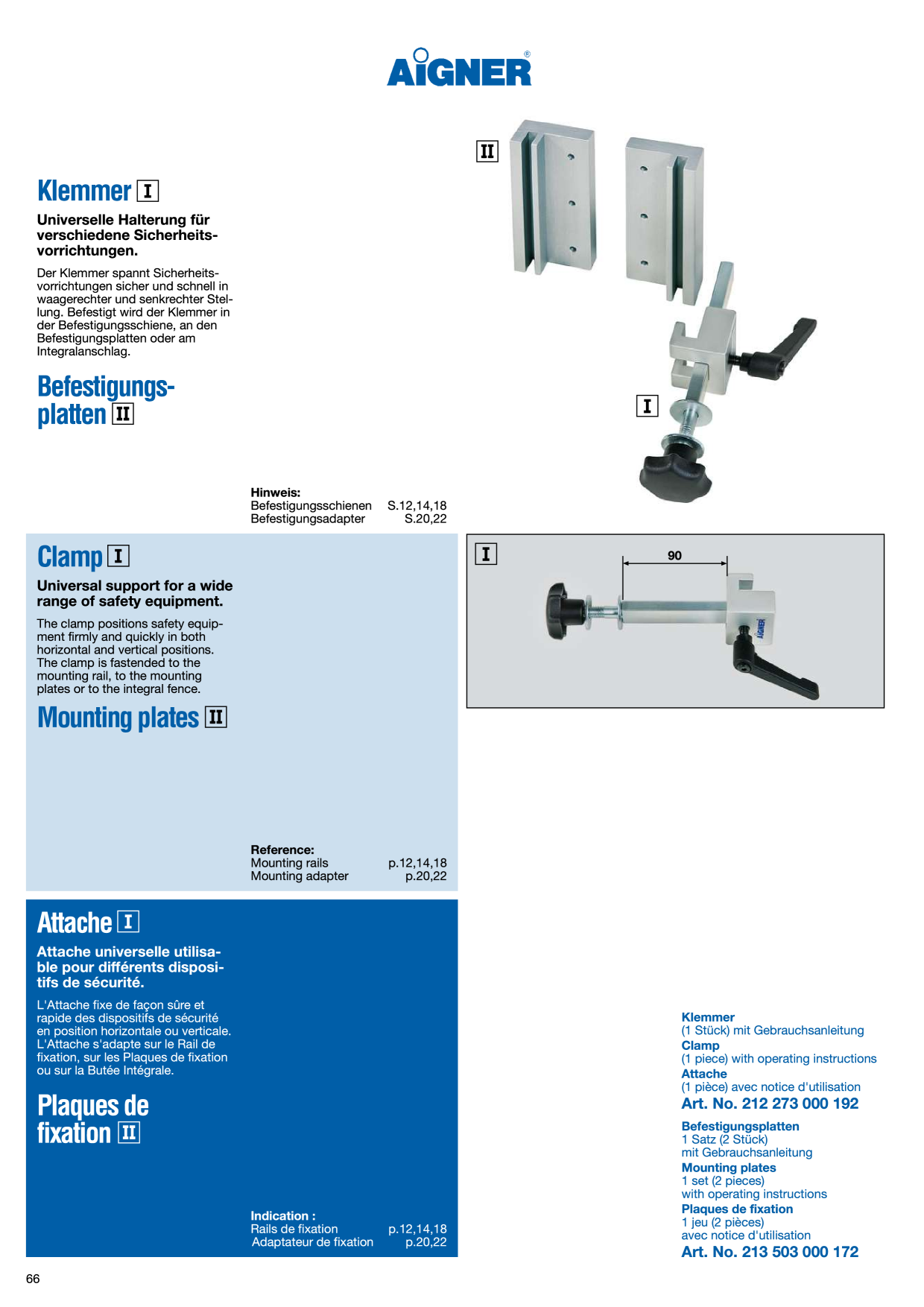 Aigner Hauptkatalog Maschinenzubehör Seite 66