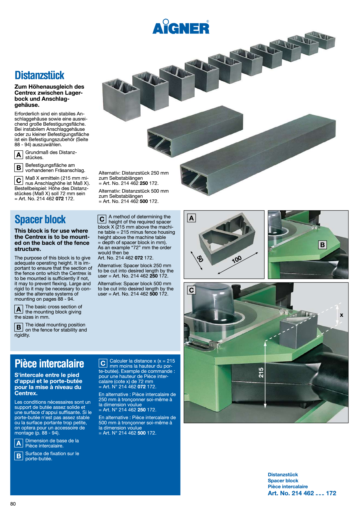 Aigner Hauptkatalog Maschinenzubehör Seite 80