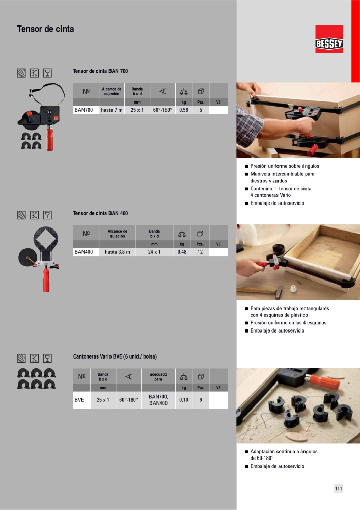 BESSEY Catálogo general Tecnología de Sujeción y de Corte Nº: 576 - Página 111