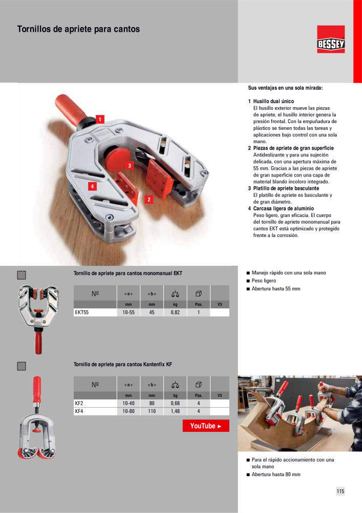 BESSEY Catálogo general Tecnología de Sujeción y de Corte Nº: 576 - Página 115