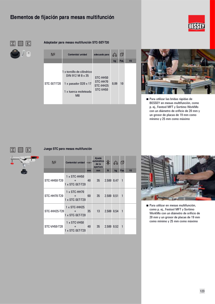 BESSEY Catálogo general Tecnología de Sujeción y de Corte Nº: 576 - Página 123
