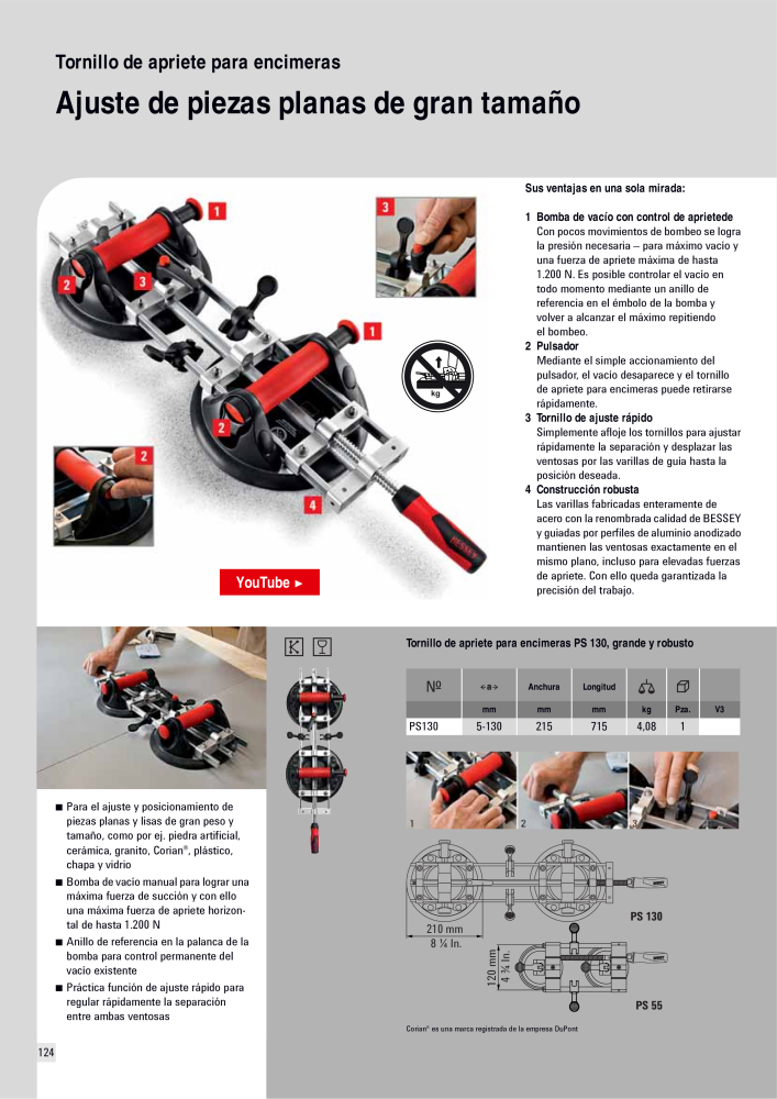 BESSEY Catálogo general Tecnología de Sujeción y de Corte Nº: 576 - Página 124