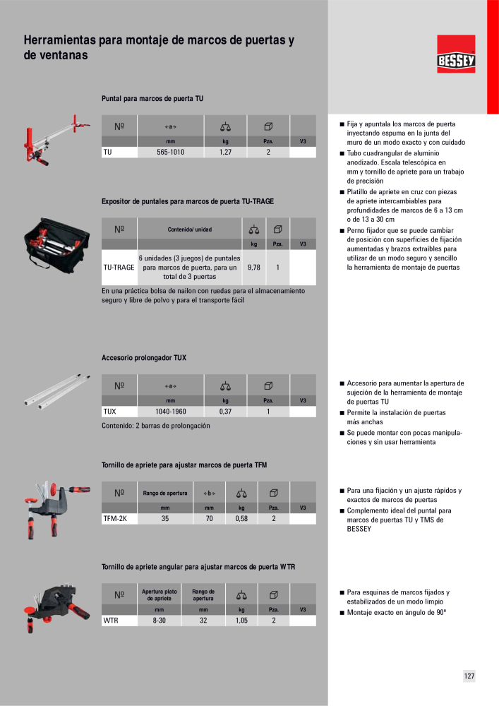 BESSEY Catálogo general Tecnología de Sujeción y de Corte Nº: 576 - Página 127