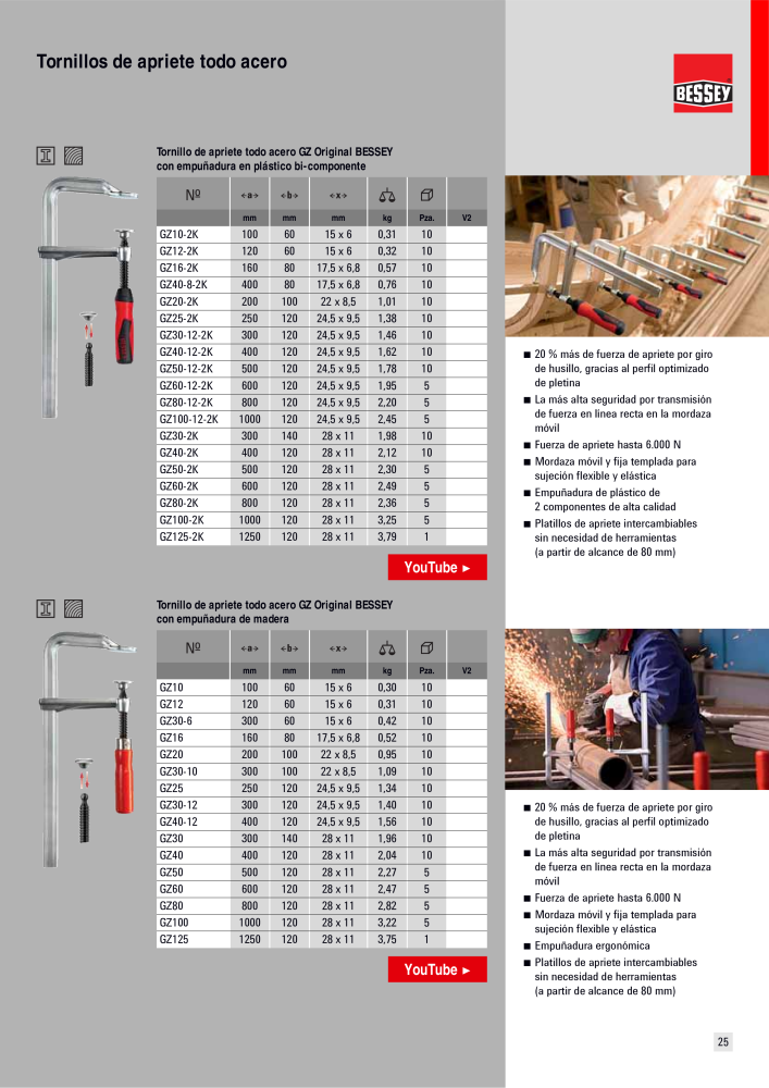 BESSEY Catálogo general Tecnología de Sujeción y de Corte Nº: 576 - Página 25