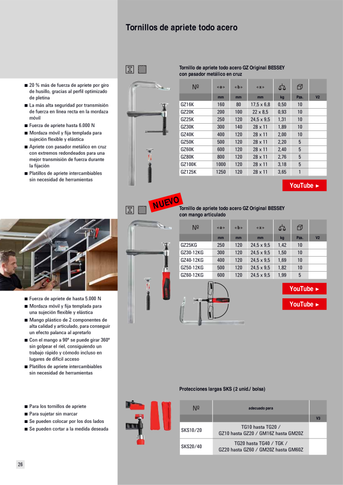 BESSEY Catálogo general Tecnología de Sujeción y de Corte Nº: 576 - Página 26