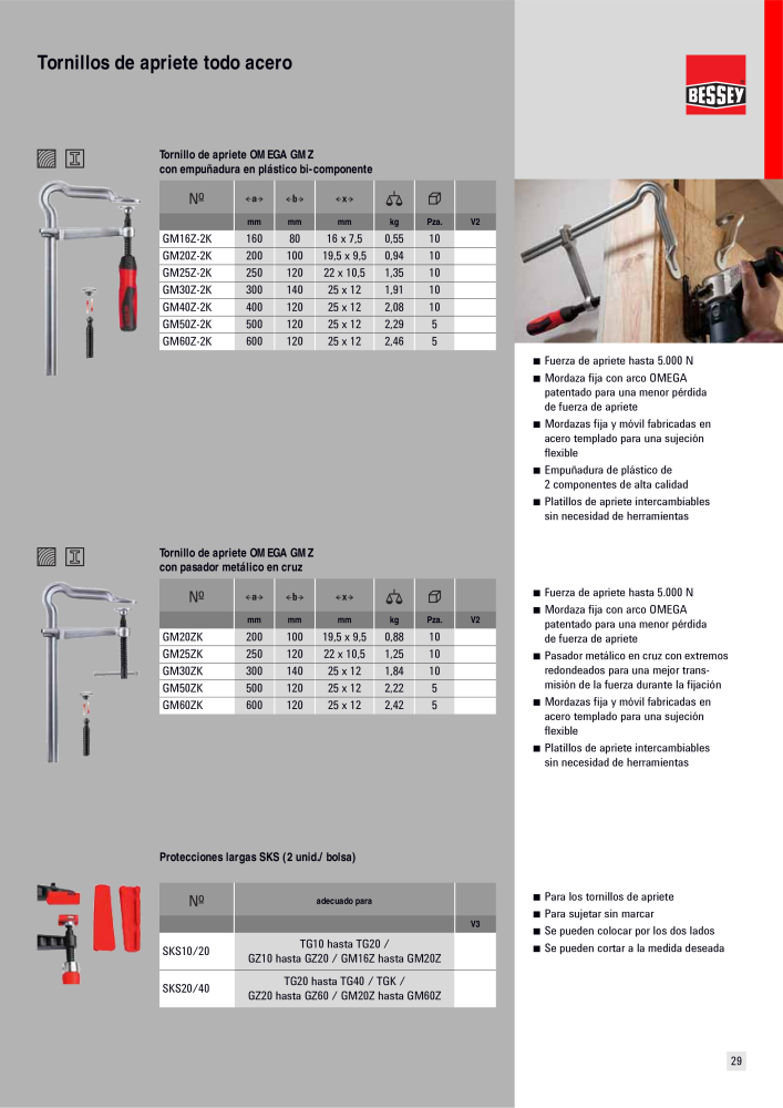 BESSEY Catálogo general Tecnología de Sujeción y de Corte Nº: 576 - Página 29