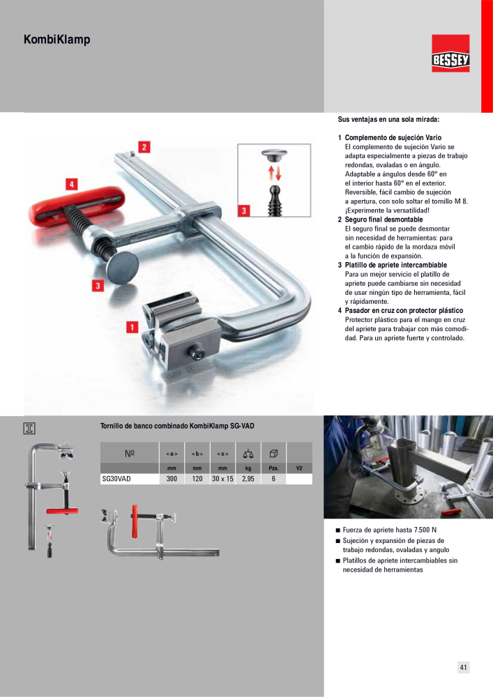 BESSEY Catálogo general Tecnología de Sujeción y de Corte Nº: 576 - Página 41