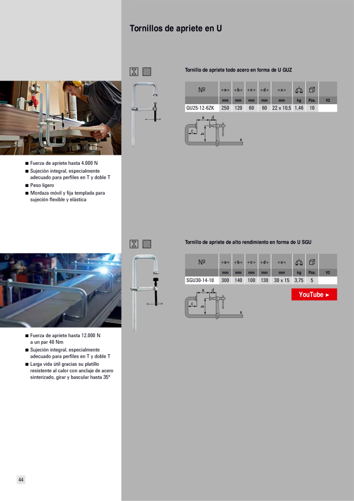 BESSEY Catálogo general Tecnología de Sujeción y de Corte Nº: 576 - Página 44