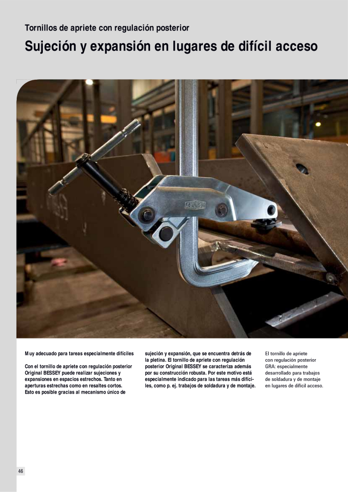 BESSEY Catálogo general Tecnología de Sujeción y de Corte Nº: 576 - Página 46