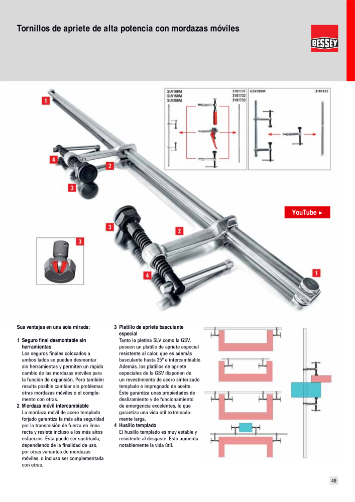 BESSEY Catálogo general Tecnología de Sujeción y de Corte Nº: 576 - Página 49