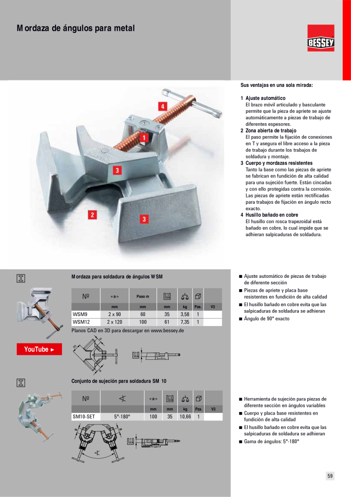 BESSEY Catálogo general Tecnología de Sujeción y de Corte Nº: 576 - Página 59