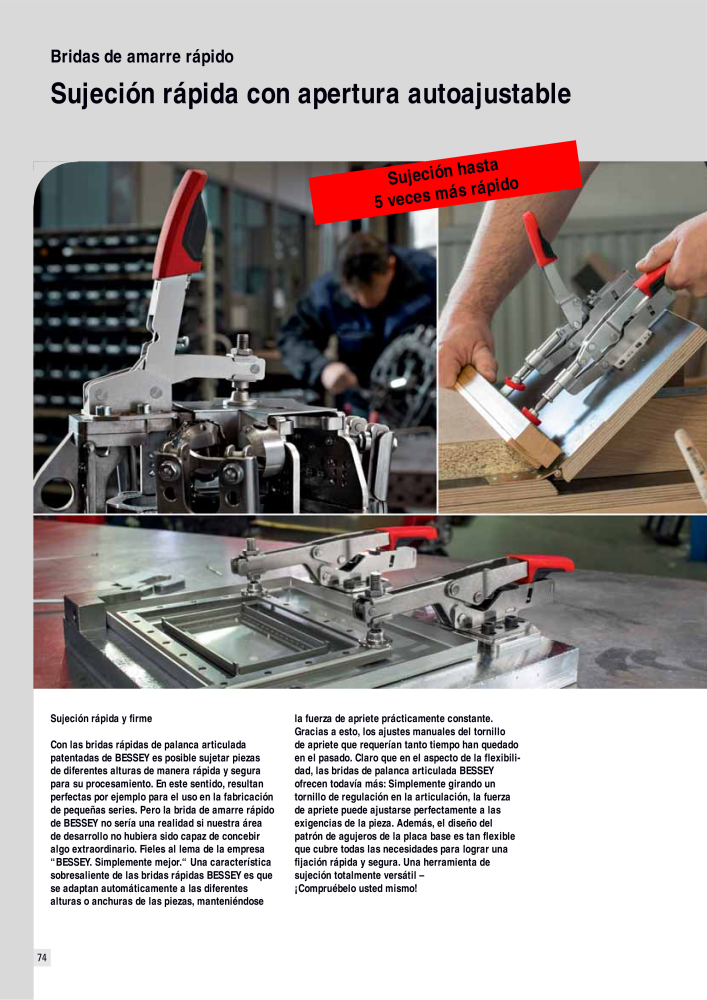 BESSEY Catálogo general Tecnología de Sujeción y de Corte Nº: 576 - Página 74
