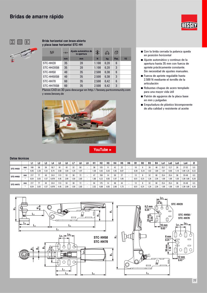 BESSEY Catálogo general Tecnología de Sujeción y de Corte Nº: 576 - Página 77