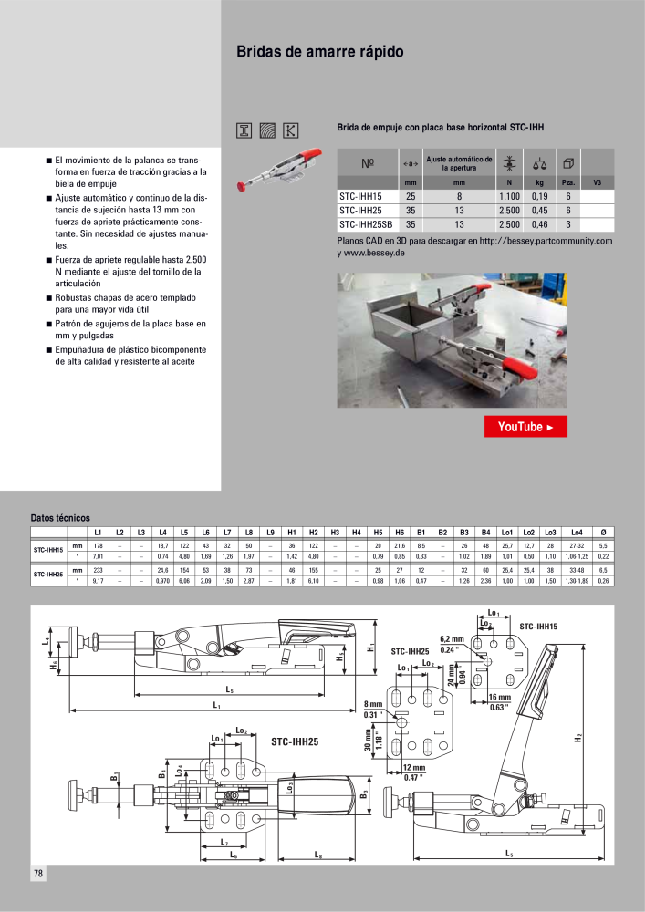 BESSEY Catálogo general Tecnología de Sujeción y de Corte Nº: 576 - Página 78