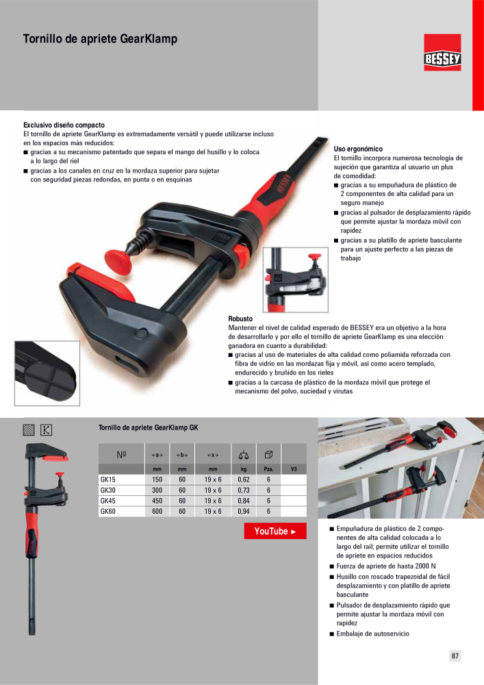 BESSEY Catálogo general Tecnología de Sujeción y de Corte Nº: 576 - Página 87