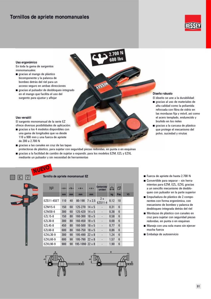 BESSEY Catálogo general Tecnología de Sujeción y de Corte Nº: 576 - Página 91
