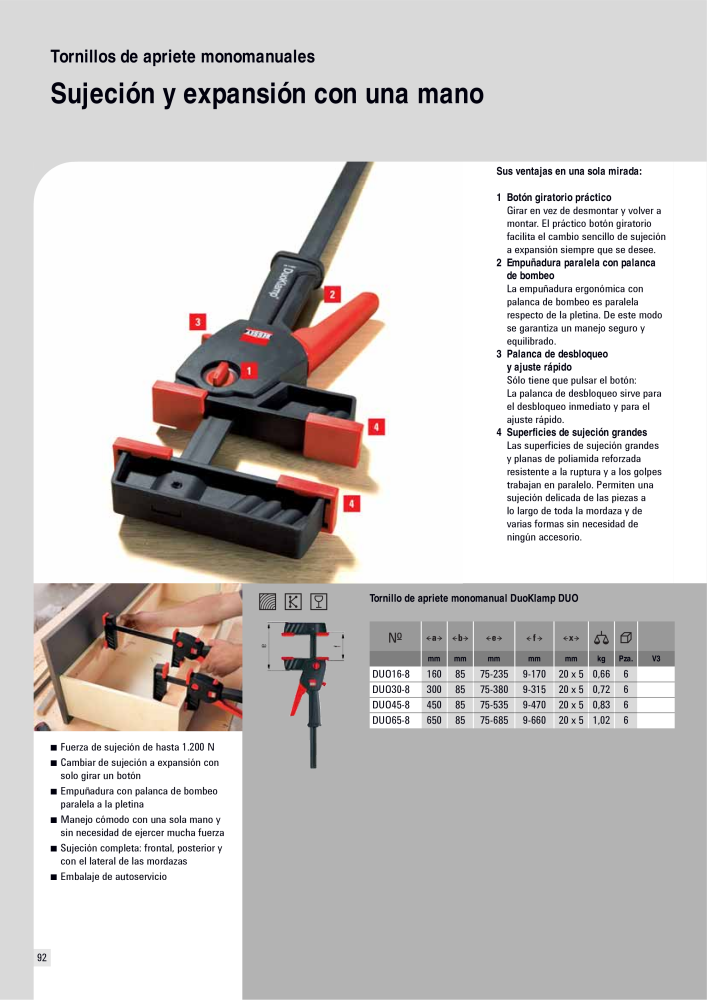 BESSEY Catálogo general Tecnología de Sujeción y de Corte Nº: 576 - Página 92